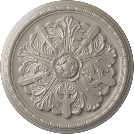Ekena Millwork Washington Ceiling Medallion (Fits Canopies up to 2 7/8"), 17 1/8"OD x 1 1/2"P, Pearl White CM17WAPWS